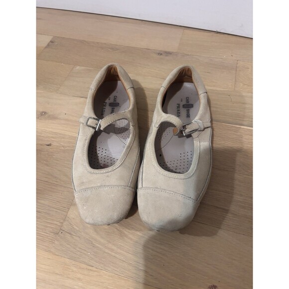 Prada Car Shoe Suede Mary Jane Beige Size 37 - Picture 2 of 12